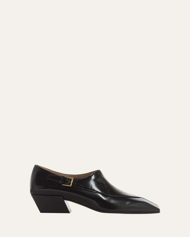 Okinawa Leather Monk Square-Toe Loafers